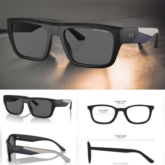 AlX Armani Exchange l Sunglasses Set Sunglasses l Case l Care Kit l New - Picture 6 of 9